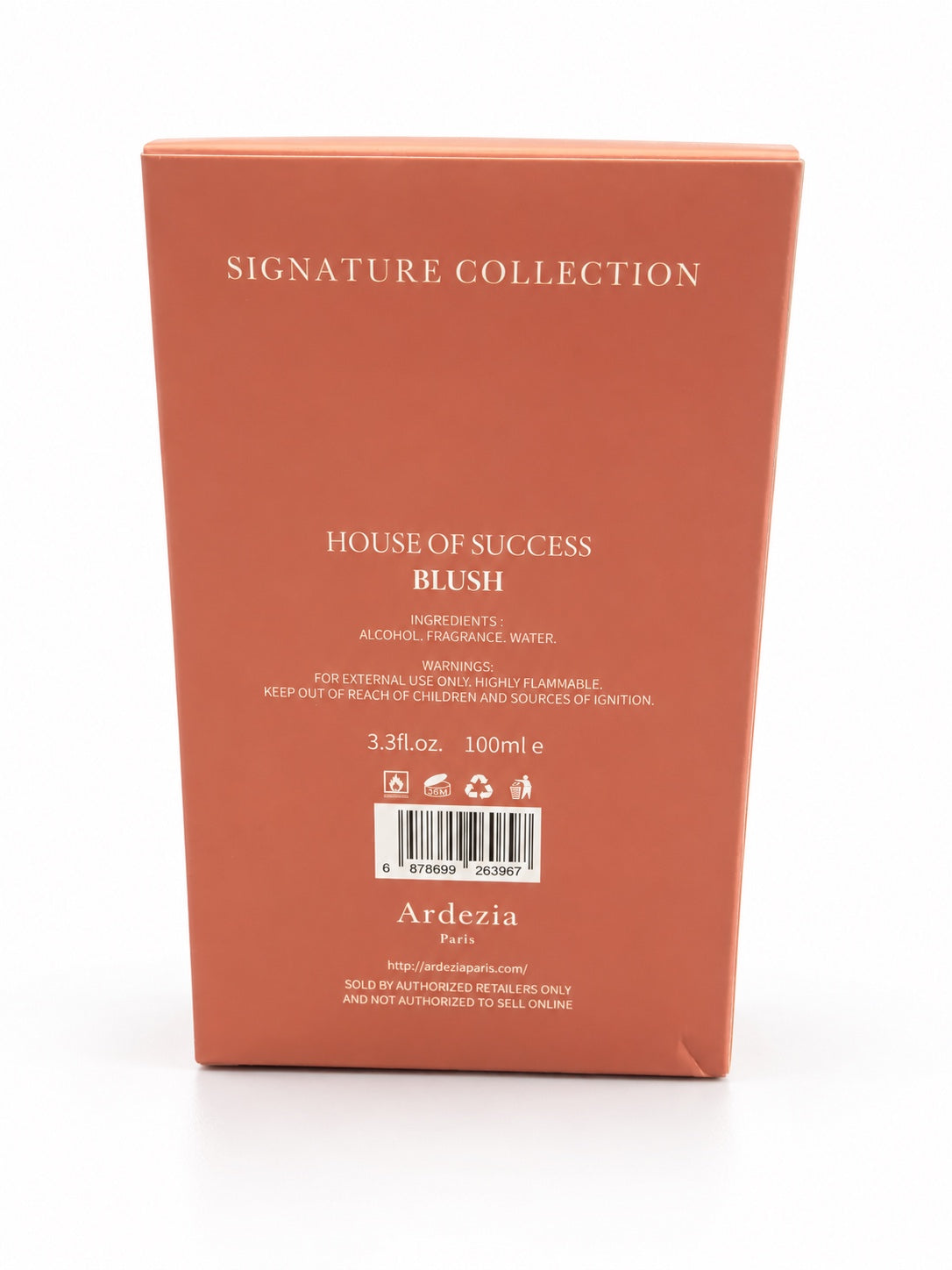 House of Success Blush packaging ingredients and size
