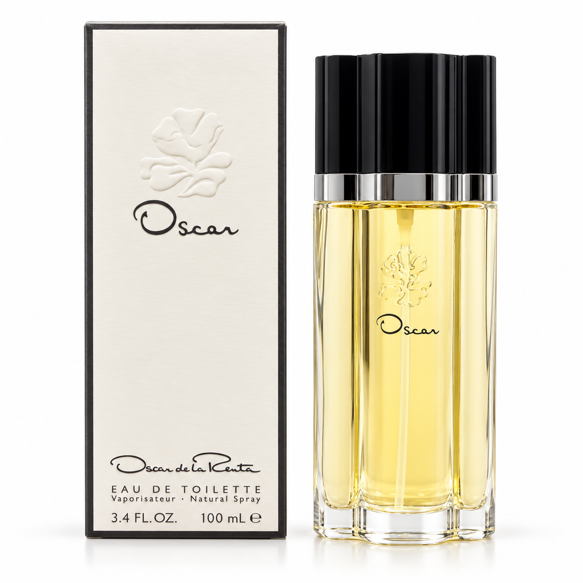 Oscar by Oscar de la Renta 100 ml perfume bottle and box on white
