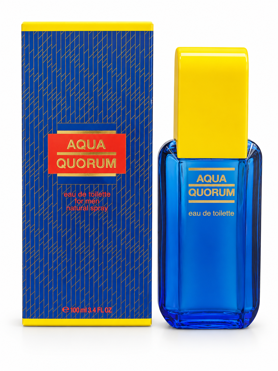 Aqua Quorum Eau de Toilette for Men 100 ml bottle and box