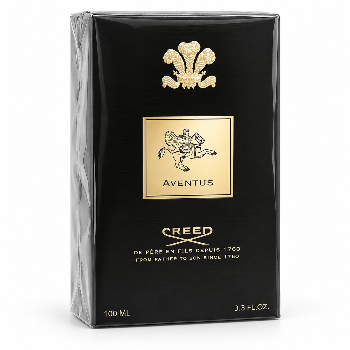 Creed Aventus 100 ml sealed retail box on white background