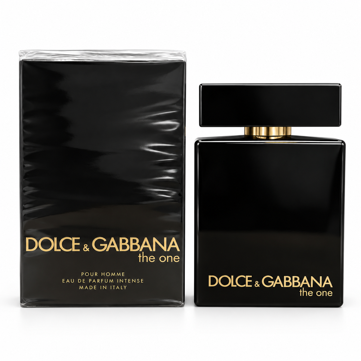 Dolce & Gabbana The One Eau de Parfum Intense 100 ml bottle and box on white
