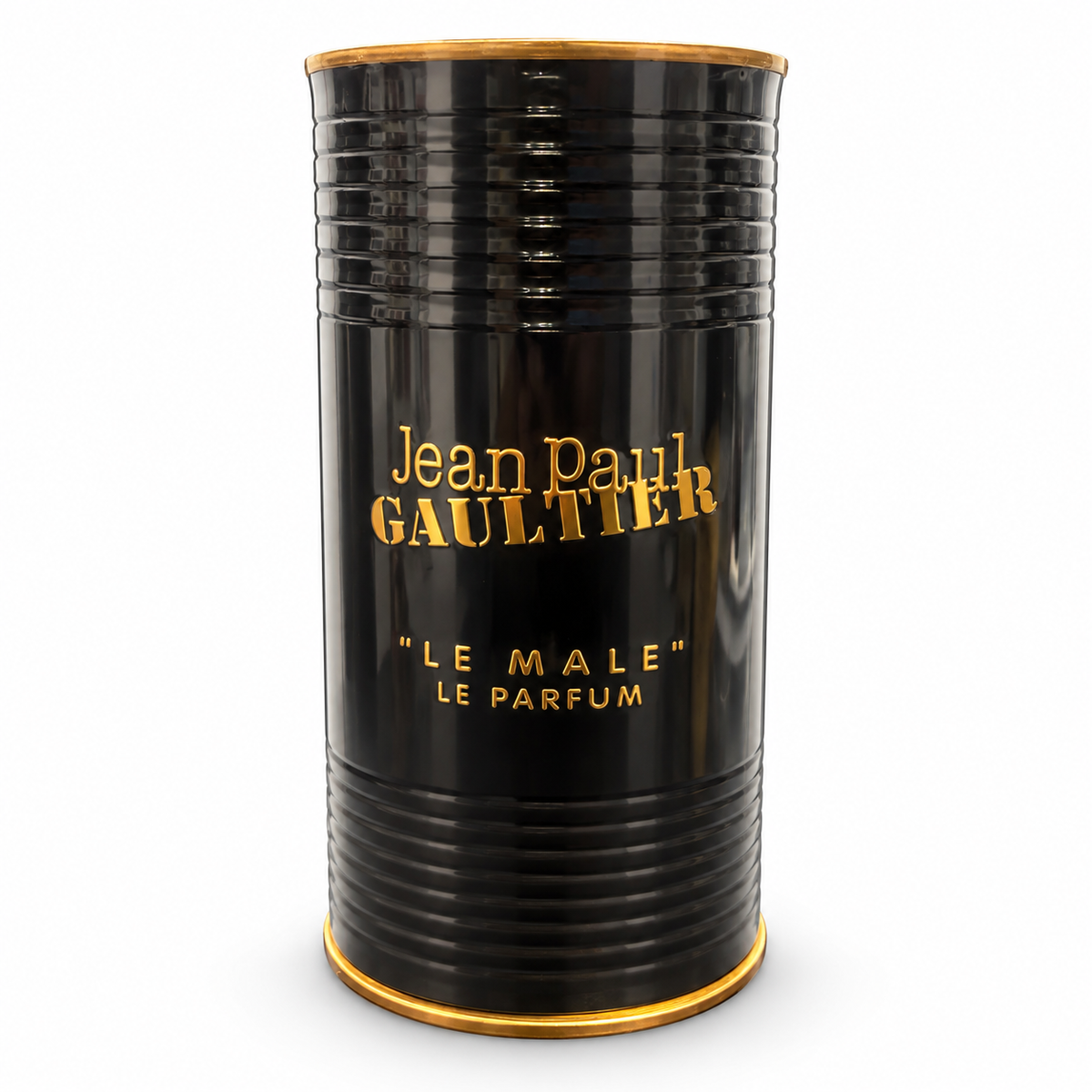 Jean Paul Gaultier Le Male Le Parfum 4.2 oz front packaging on white background