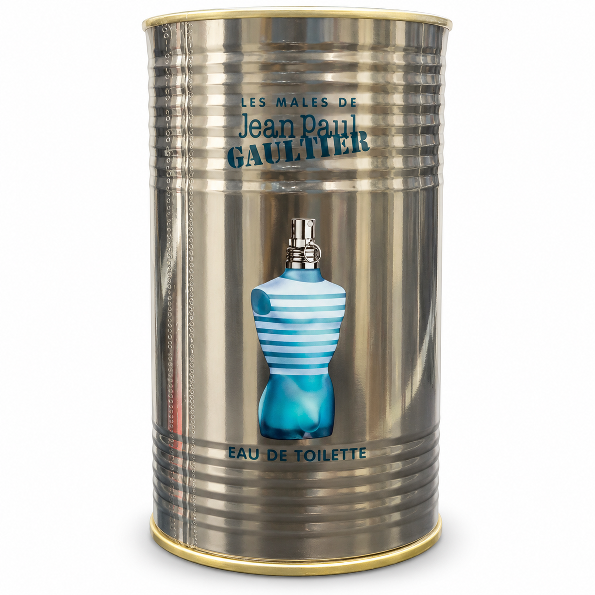 Jean Paul Gaultier Le Male Eau de Toilette 75 ml reverse package on white background